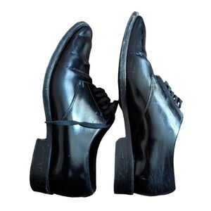 Saint Laurent Womens Black Patent Leather Lace up Oxford shoes size 37